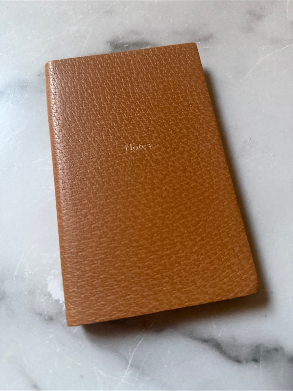 Leatherette Notebook - Tan "Notes" Cover